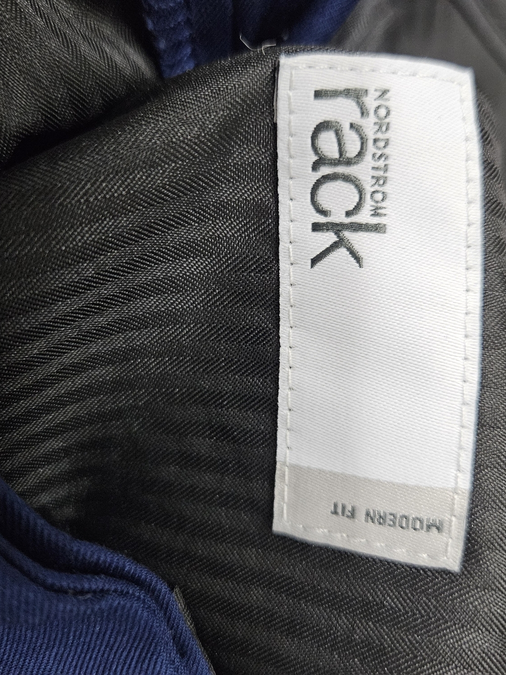 Nordstrom Men's Navy Blue Dress Pants 36x32 - Picture 2 of 9